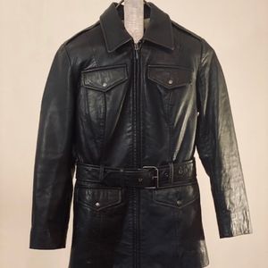 Kenneth Cole New York Belted Leather Jacket